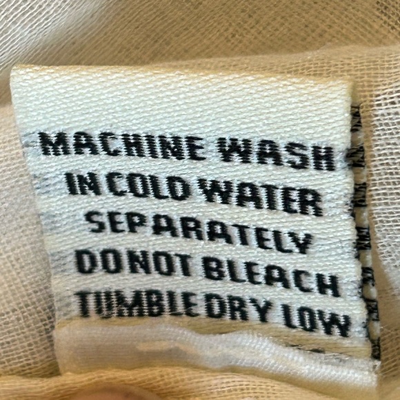 Chic Sim & Sam Cream Cotton/Linen Dress Black Design and Tiered Skirt Size L - Picture 8 of 11